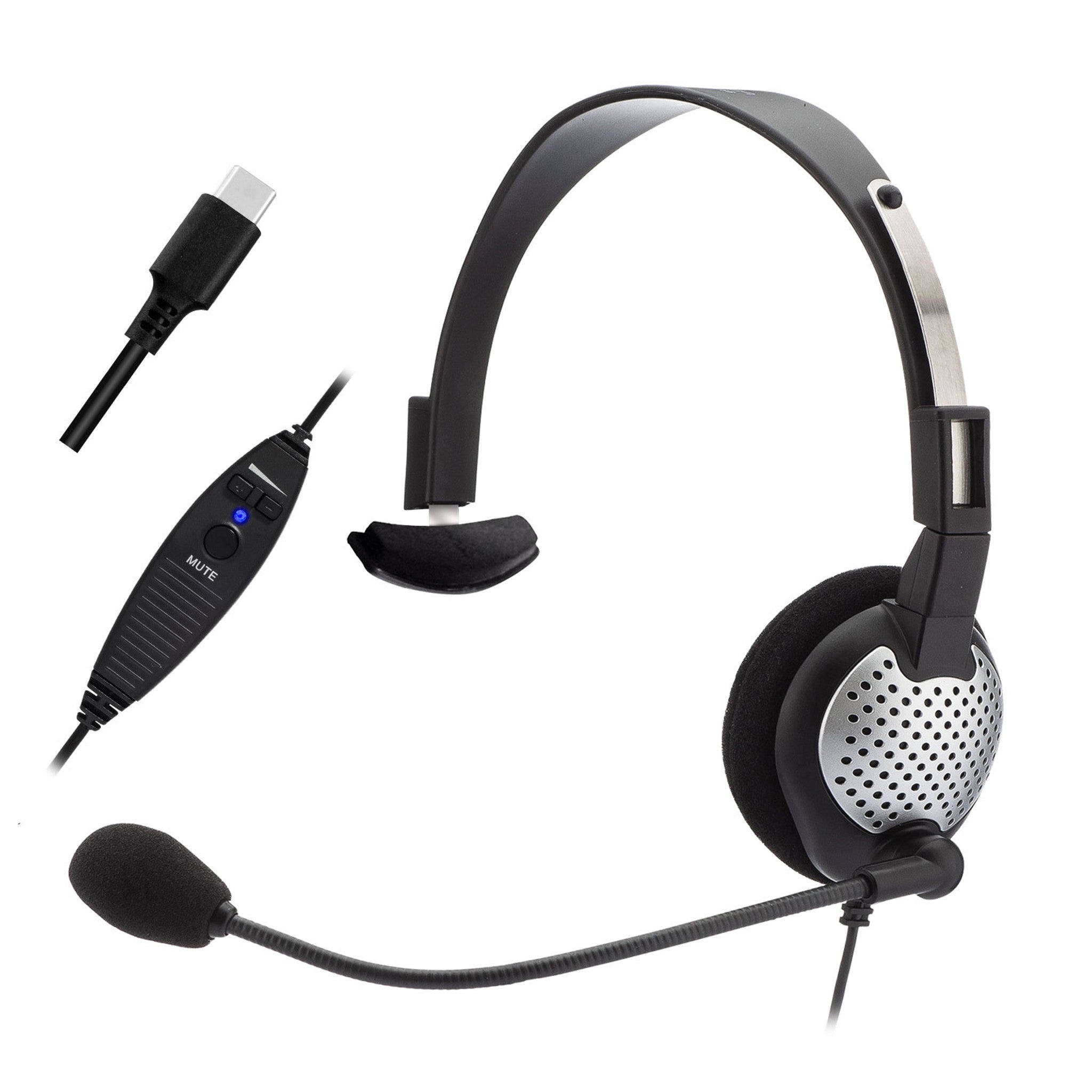 Andrea NC181 VM USB-C On-Ear Mono (Monaural) Headset Andrea NC181 VM USB-C On-Ear Mono (Monaural) Headset