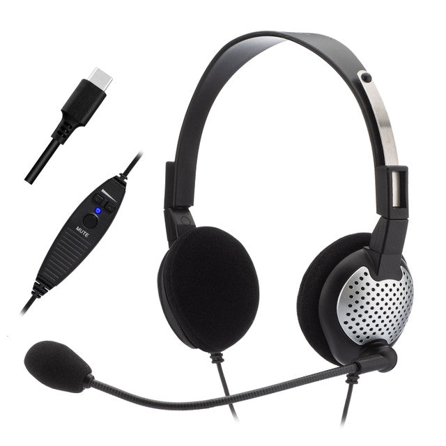 Andrea NC-185VM USB-C On-Ear Stereo Headset Andrea NC-185VM USB-C On-Ear Stereo Headset