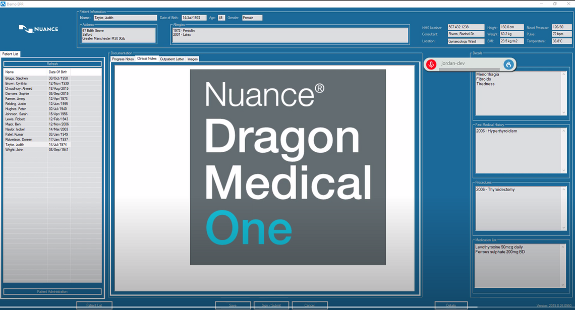 Demo - Dragon Medical One